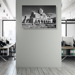 Odzun Church 6th cent.  Armenia- Original hand-signed fine art print - Black & White, monastery poster, wall art, wall décor, canvas, gift