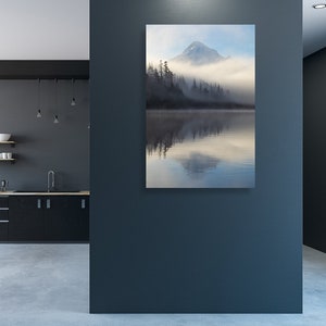 Reflection of Mount Hood in Lost Lake at sunrise- Oregon fine art photography, canvas print-large wall décor, Pacific Northwest