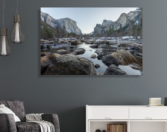 Yosemite National Park El Capitan Sunrise - fine art photography canvas print -US landscape, sunrise, wall décor, California wall art