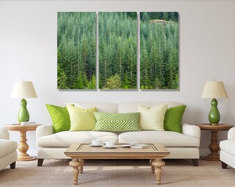 3 panel  forest picture fine art photography, canvas, print-large wall decor, Pacific Northwest wall art,  gift