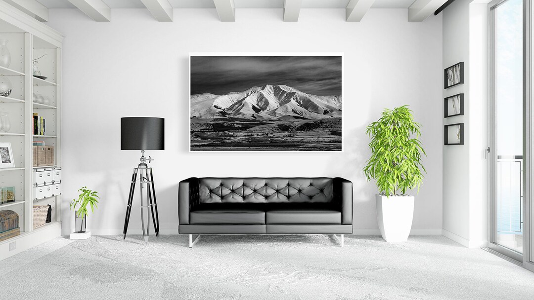 Black and White Mountain Wall Art, Fine Art Photography Print, Large ...
