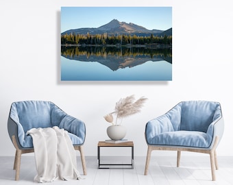 Broken Top and Sparks lake at sunrise, Bend, Oregon - original fine art photography canvas print -Pacific Northwest, wall décor, art
