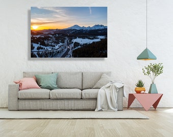 Three Sisters, Bend, Oregon, Original Photo Art Work  - fine art photography canvas print - poster, Pacific Northwest, mountains wall décor