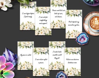 Gentle Momentum — ADHD & Executive Function Affirmation Cards, Business Card Size Printable