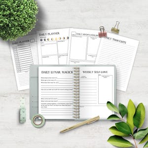 It&#39;s Written in the Stars Lunar & Astrology Journal with Planner Pages | Printable 107-Page PDF | Moon Phases, Zodiac, Daily, Weekly Rituals