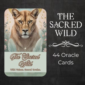 Le jeu d'oracles sauvages sacrés PDF | 44 cartes imprimables Esprit animal | Tarot standard | oracle animal bohème | Téléchargement numérique