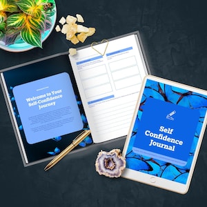 Self-Confidence Journal Printable PDF | 37-Page Growth & Mindset Workbook | Goal Setting, Affirmations and Reflection for Confidence
