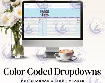 Crystal Healer Client Log – Light Mode Google Sheets Template for Energy Workers – Printable or Digital Record Sheet