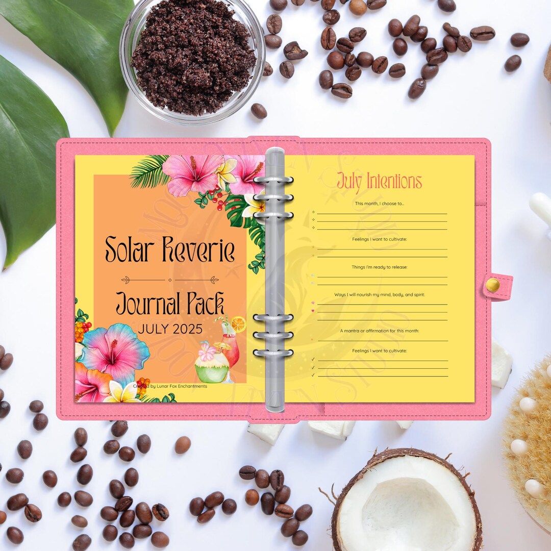 Solar Reverie July Journal Printable PDF – 31 Daily Writing Prompts ...