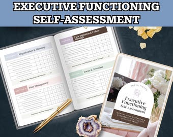 Executive Functioning Self Assessment Canva Template for Coaches | ADHD Coaching Tool | Client Intake Form Editable