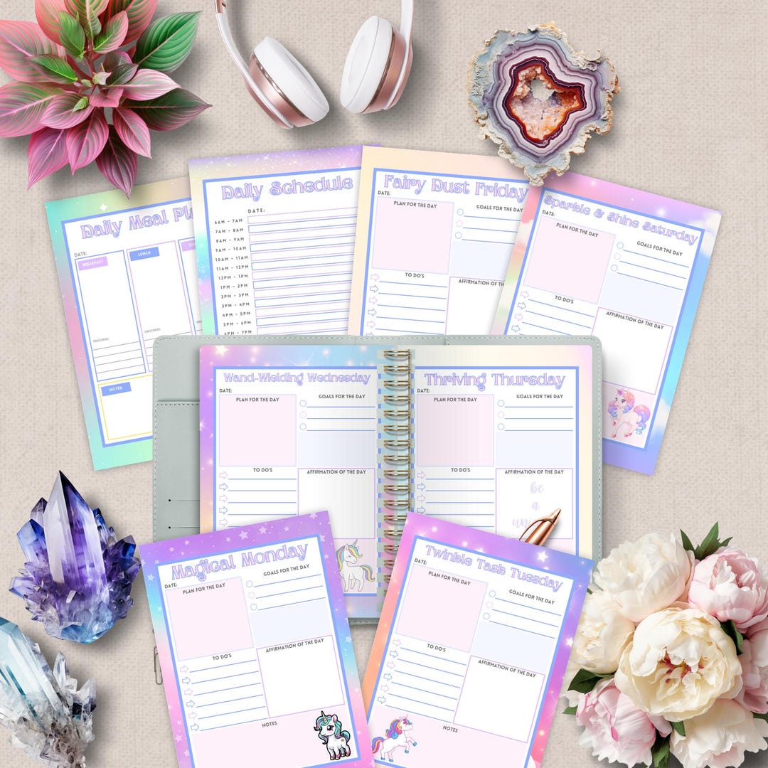 Magical AF Daily Planner – Printable Unicorn PDF for Grown-ups Who ...