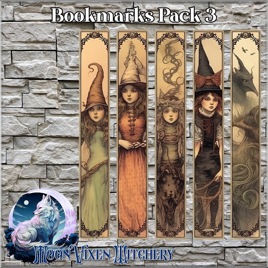 Digital Bookmarks 9 Sheets, Total of 38 Bookmarks Printable or Digital ...