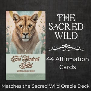 Jeu d'affirmations « Animal sauvage sacré » – Imprimable format carte de visite | 44 affirmations de l'esprit animal pour l'autoréflexion et la force intérieure