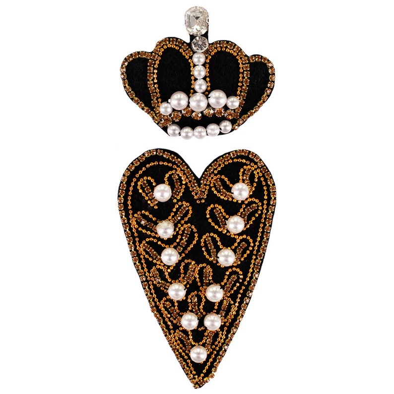 2 Beaded Diamond Bowknot Patches Crystal Applique Scrapbooking Badge for Brooch