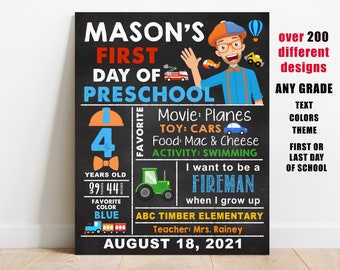 Dinosaur First Day of School Sign Printable Boy Back to | Etsy