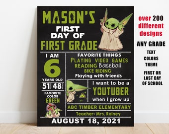 First or Last day of school sign printable, kids back to school chalkboard, 1st day of Any Grade, kindergarten, preschool, prek, digital