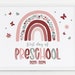 Boho Rainbow First Day of Preschool Sign Printable Girl Back - Etsy