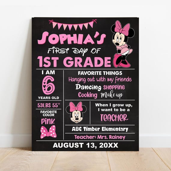 EDITABLE First or Last day of school sign, Girl Back to school photo prop, Any Grade Kindergarten Preschool, Digital Printable Template S175