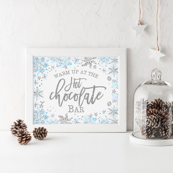 Hot Chocolate Bar Sign Printable Winter Onederland First Etsy