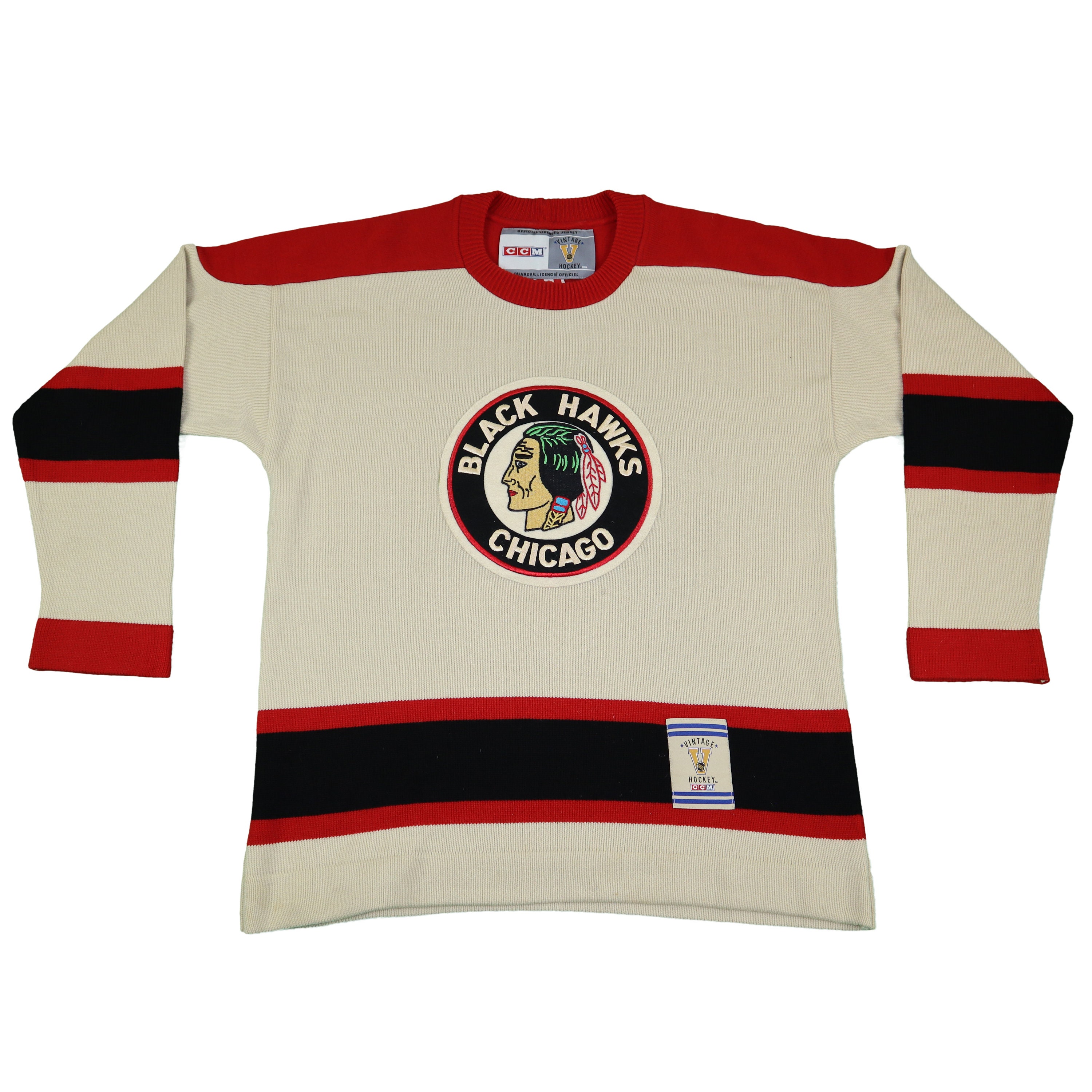 Custom 1960's Chicago Blackhawks CCM Vintage Throwback NHL Hockey
