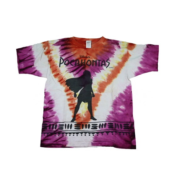 Vintage Pocahontas Disney Tie Dye shirt