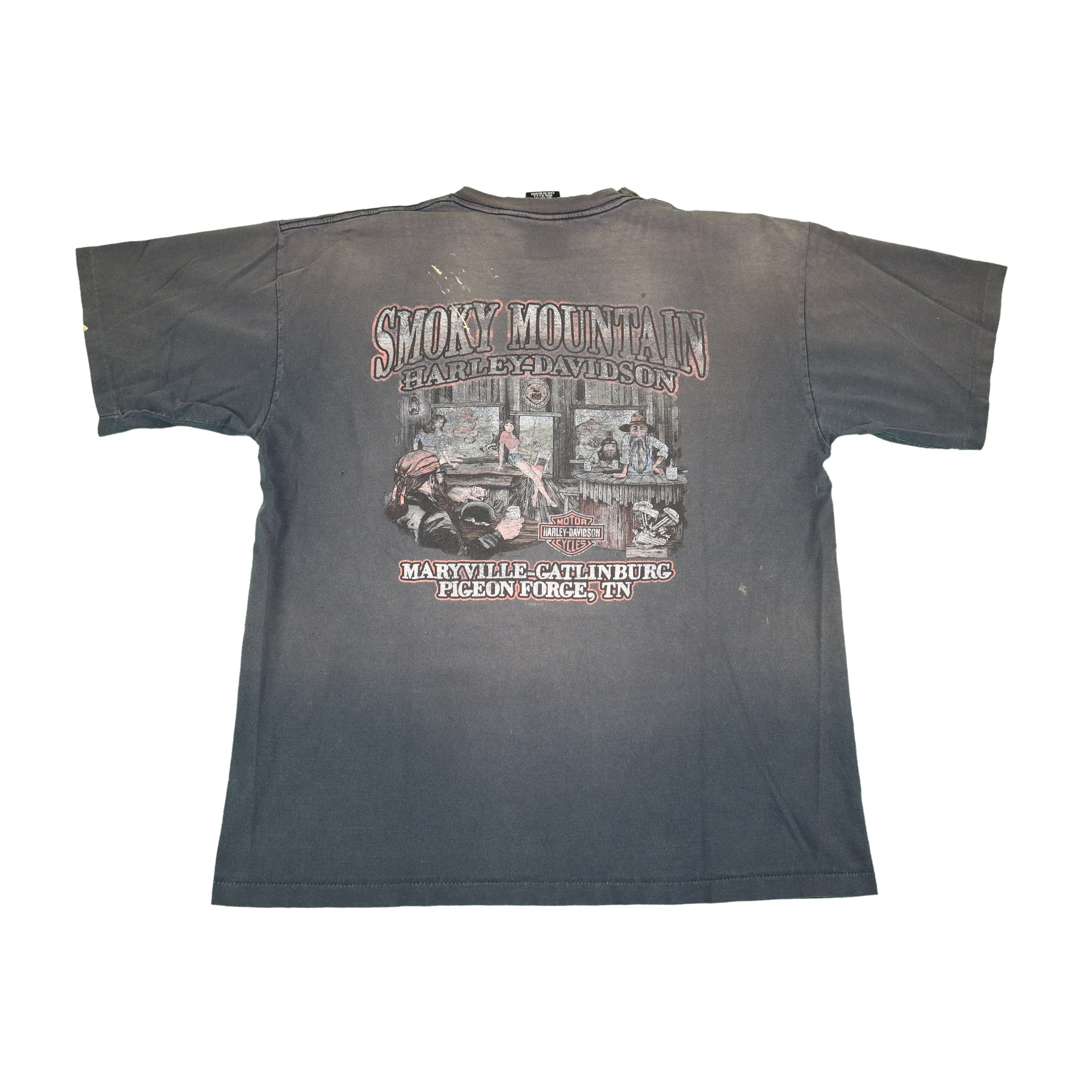 Y2K Harley Davidson Smoky Mountain Pigeon Forge Shirt pic picture
