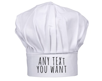 Toque de chef personnalisée imprimée avec le texte de votre choix Toque de chef unisexe Un cadeau idéal pour la fête des pères