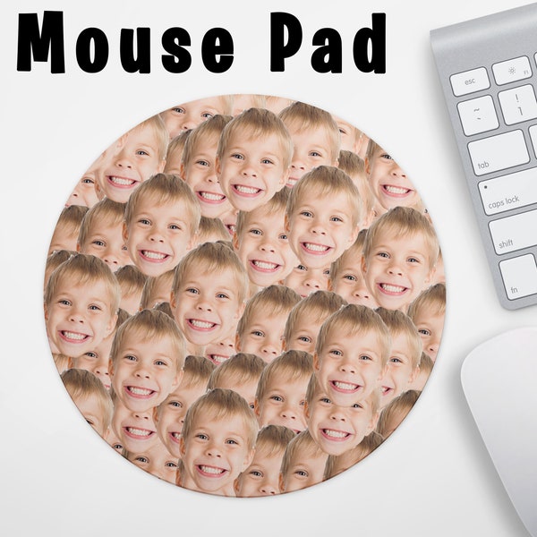 Custom Face Mouse Pad Printed With Loved Ones Face Make A Fantastic Unique Personalised Gift