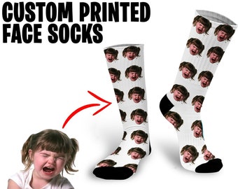 Custom Face Socks Printed With Loved Ones Face Make A Fantastic Unique Personalised Gift