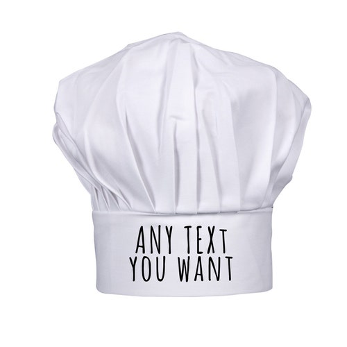 Personalised Chef's Hat Printed With Any Text You Want Unisex Chefs Hat Great Gift This Christmas Make An Even Better Fathers Day Present