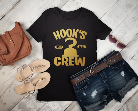 Hook's Crew Storybrooke's Captain Hook Once Upon a Time, OUAT Vinyl Print  Shirt -  UK