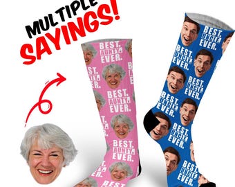 Custom Family Quote Socks Printed With Loved Ones Face Make A Fantastic Unique Personalised Birthday Gift