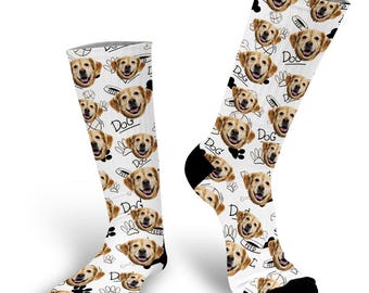 Personalized Pet Face Socks, Custom Dog or Cat Socks