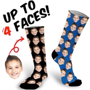 Custom Face Socks Printed With Loved Ones Face Make A Fantastic Unique Personalised Gift image 2