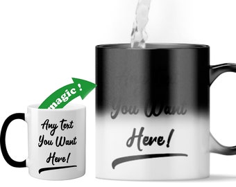 Custom Text Colour Changing Coffee Mug  - The Design Reveals When Hot Make A  Unique Funny Gift  Idea Perfect Gift This Fathers Day