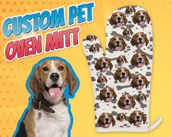 Custom Pet Face Oven Mitt Get Them A Unique Gift With There Favourite Pet Can Be Any Pet Dog Cat