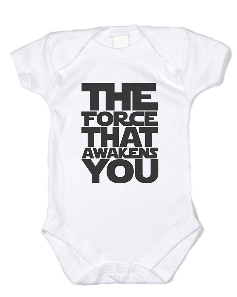 The Force that Awakens You / Star Wars Inspired Baby Clothes Funny Infant Outfit Babygrow zdjęcie 1