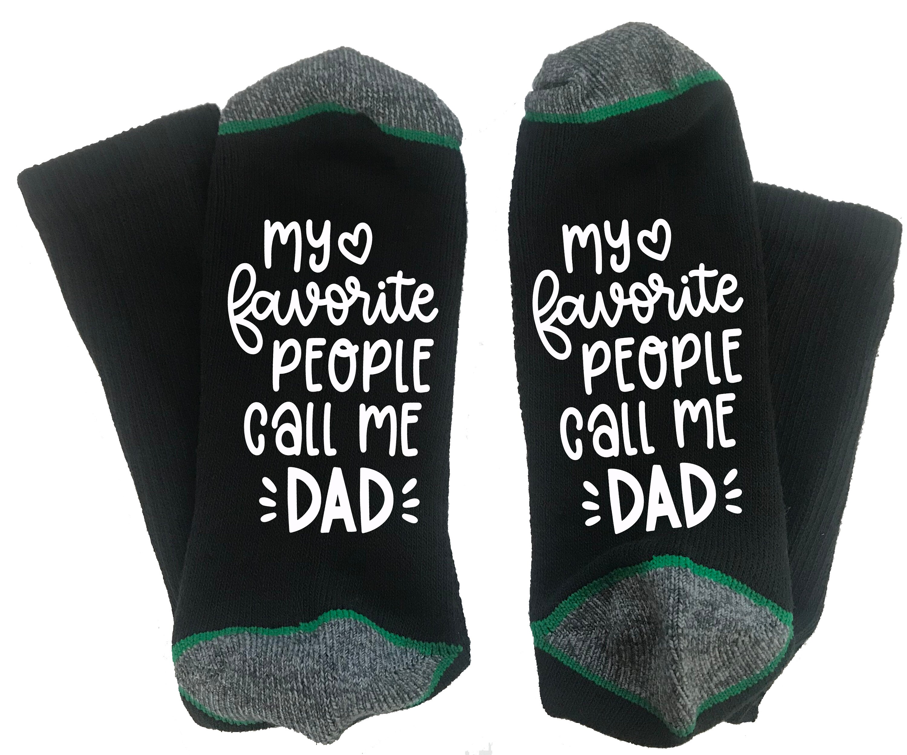 My Favourite People Call Me Dad High Quality Vinyl Printed 100% Cotton Socks Make A Great Father's Day Gift