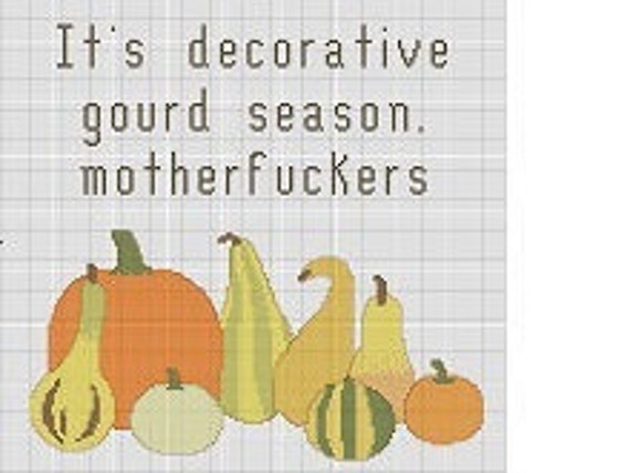 Pattern Its Decorative Gourd Season Motherfuckers Etsy