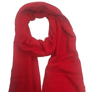 Brand New Handmade 100% Wool Cashmere Red Women&#39;s/Ladies Winter Scarves/Stoles/Shawls