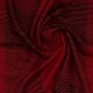 Women's Luxurious Soft Burgundy Wool Silk Scarf With Black Stripes