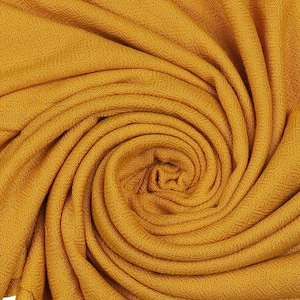 Elegant Handmade Mustard Yellow Herringbone 100% Wool Cashmere Women&#39;s Scarf