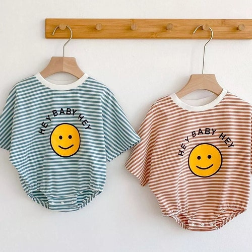 Smiley Face Oversized Baby and Toddler Romper Etsy