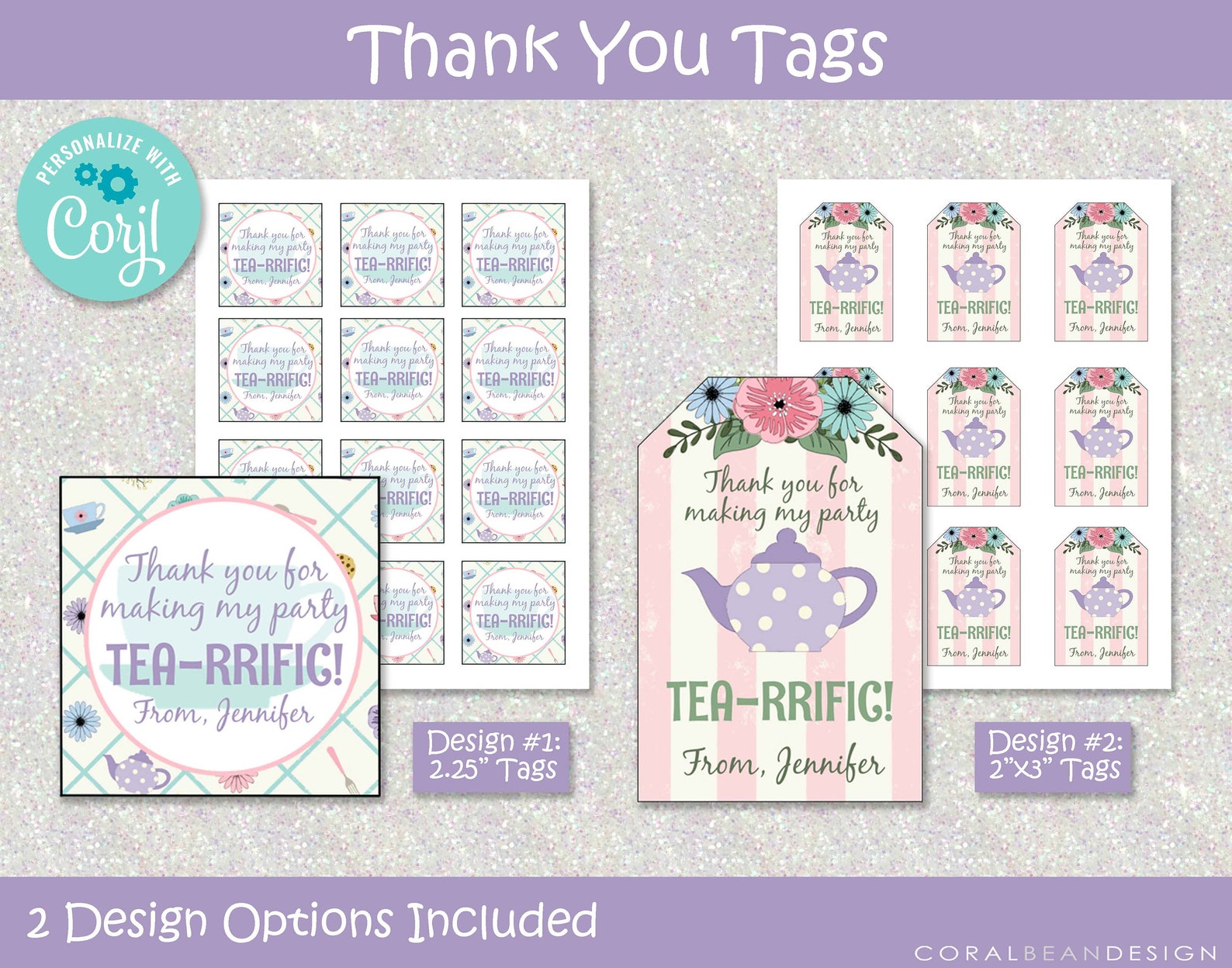 Tea Party Editable Printable Birthday Party Decoration - Etsy