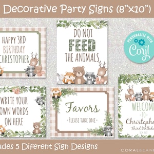 Free Printable Woodland Animal Decorations