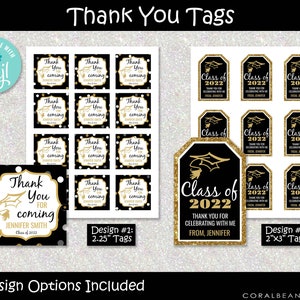 Black and Gold Editable Printable Graduation Party Decoration - Etsy