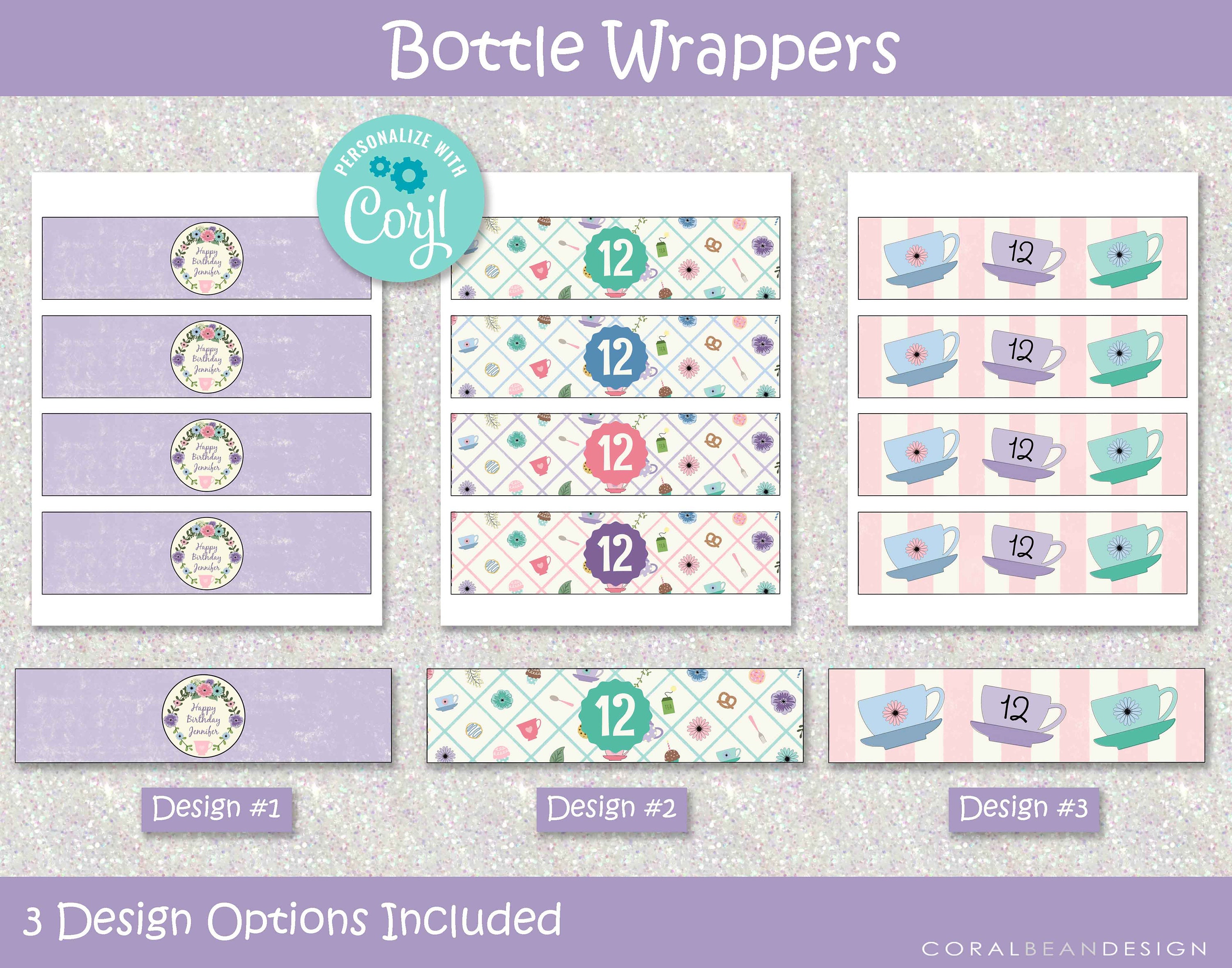Tea Party Editable Printable Birthday Party Decoration - Etsy