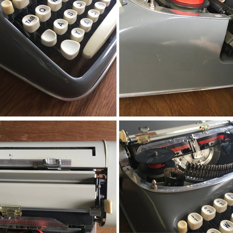 Vintage Typewriter With Ribbon Alpina avona, AMC Retro Mid-century ...