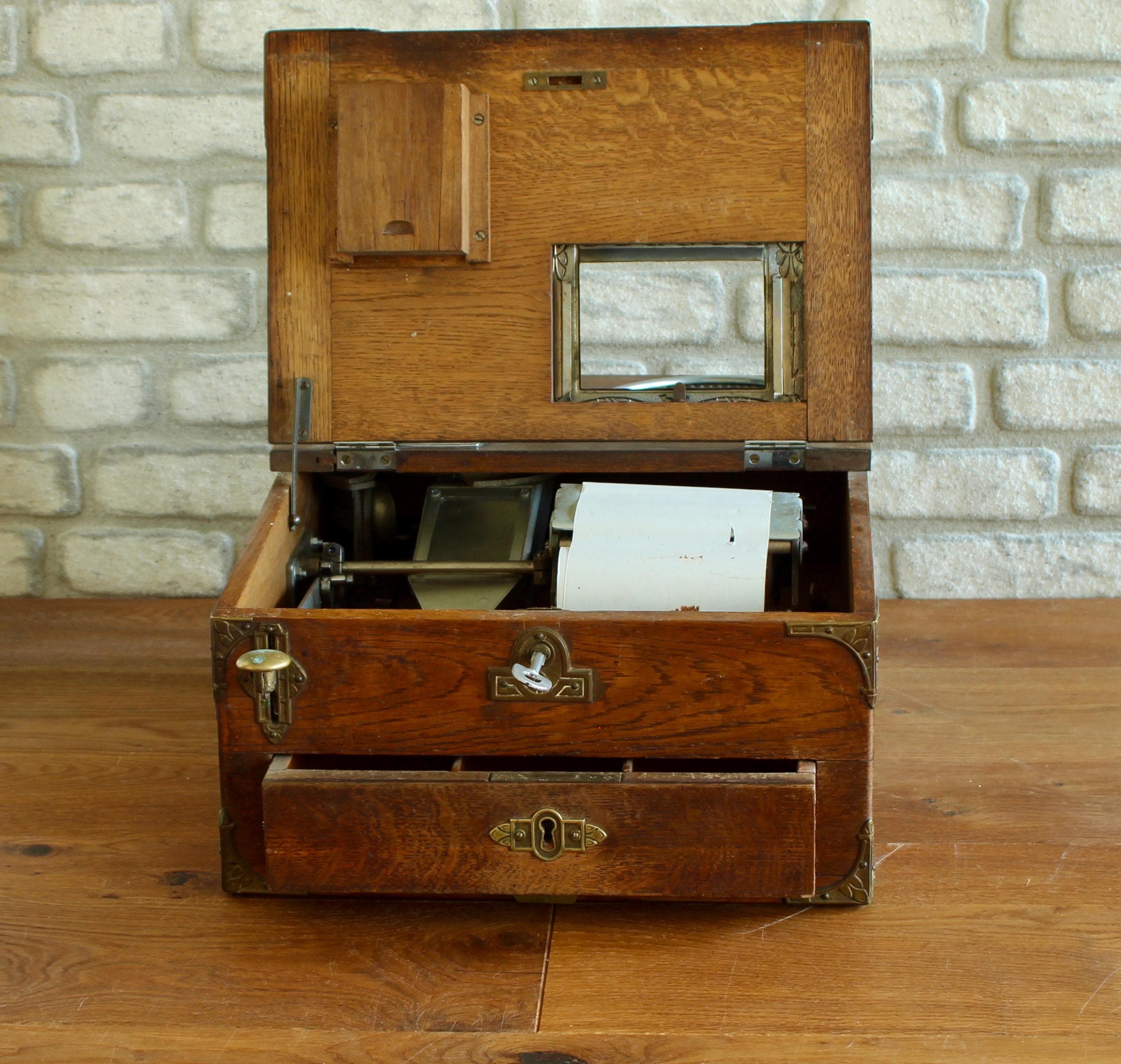 Antique Cash Register | Vintage Wooden Cash Drawer, Cash Till