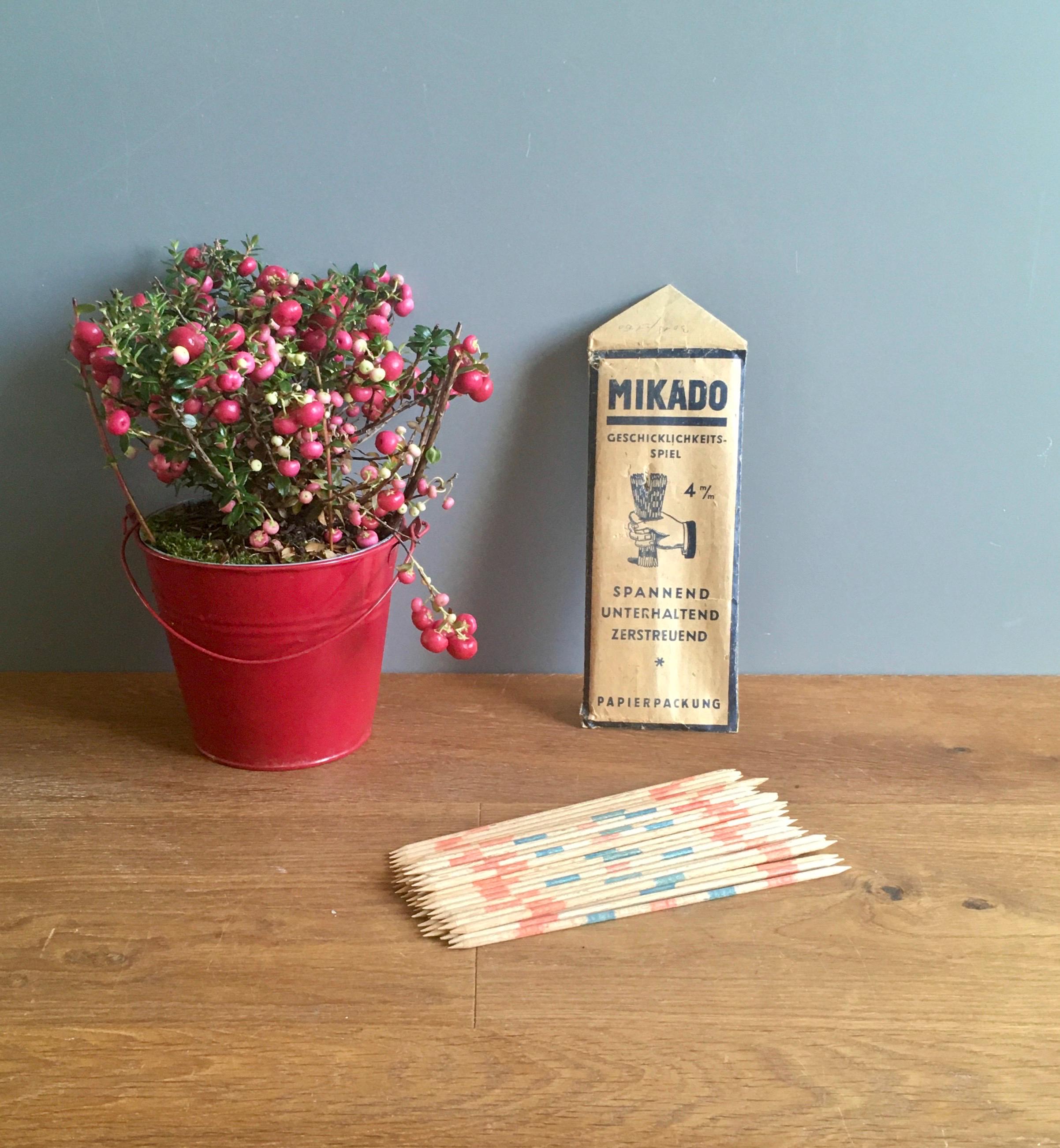 ANTEVIA - Jeux Mikado + Boite de Rangement en Bois | 41 Baguettes
